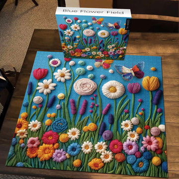 Blue Flower Field Campo puzzle PUZZLE 1000 pezzo